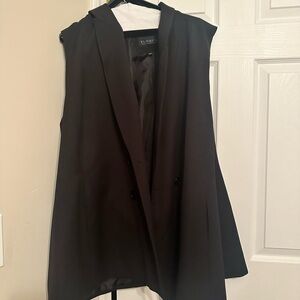 Eloquii Black Double-Breasted Vest